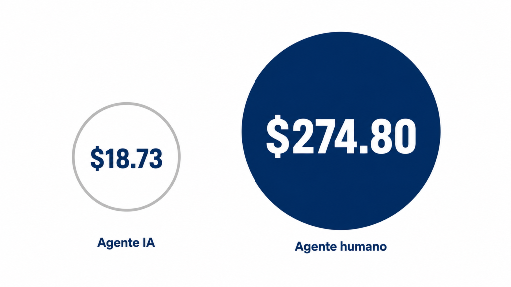 costo por conversación humano vs AI