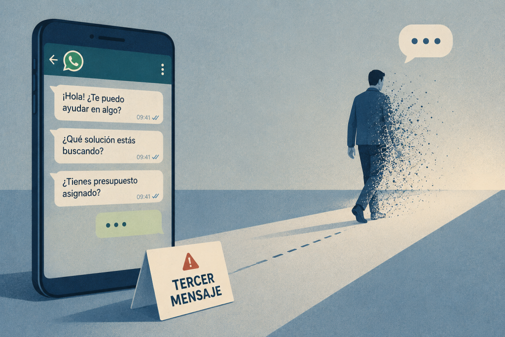 Tus prospectos en WhatsApp desaparecen al tercer mensaje: esto es lo que está fallando